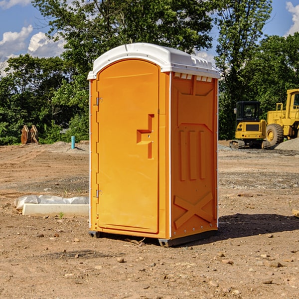 can i customize the exterior of the porta potties with my event logo or branding in Rivervale AR